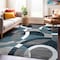 World Rug Gallery Contemporary Abstract Circles Soft Area Rug 5'3'' x 7'3'' Blue 105BLUE5X7 - alternate 3
